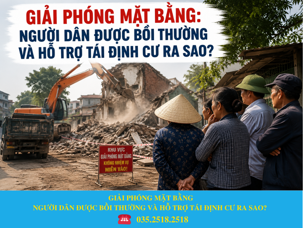 GIẢI PHÓNG MẶT BẰNG: NGƯỜI DÂN ĐƯỢC BỒI THƯỜNG VÀ HỖ TRỢ TÁI ĐỊNH CƯ RA SAO? 