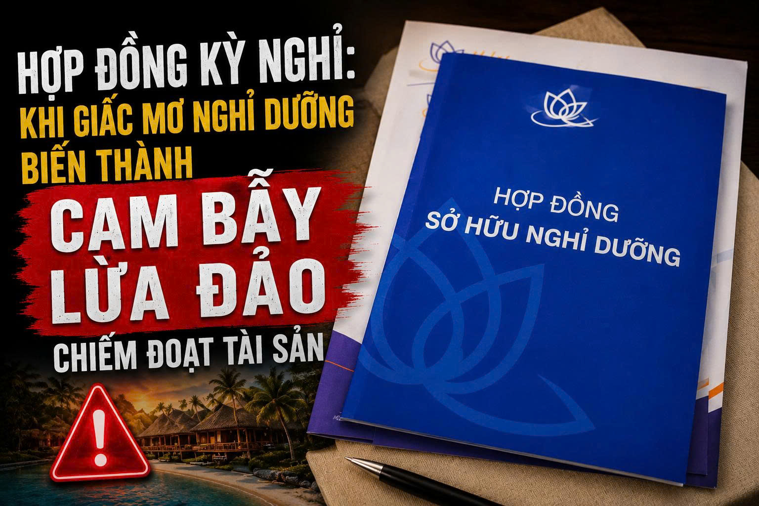 HỢP ĐỒNG KỲ NGHỈ: KHI GIẤC MƠ NGHỈ DƯỠNG BIẾN THÀNH CẠM BẪY LỪA ĐẢO CHIẾM ĐOẠT TÀI SẢN