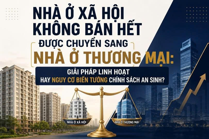 NHÀ Ở XÃ HỘI KHÔNG BÁN HẾT ĐƯỢC CHUYỂN SANG NHÀ Ở THƯƠNG MẠI: GIẢI PHÁP LINH HOẠT HAY NGUY CƠ BIẾN TƯỚNG CHÍNH SÁCH AN SINH?