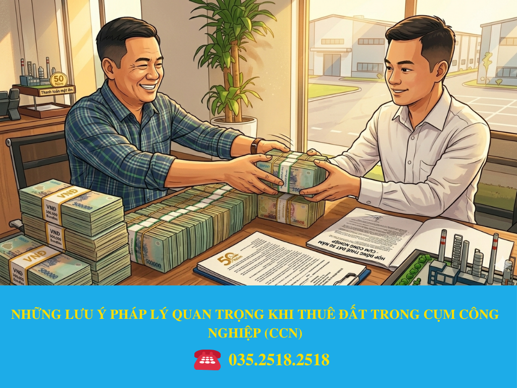 NHỮNG LƯU Ý PHÁP LÝ QUAN TRỌNG KHI THUÊ ĐẤT TRONG CỤM CÔNG NGHIỆP (CCN)
