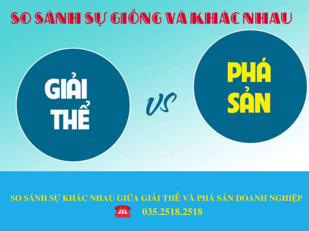SO SÁNH SỰ KHÁC NHAU GIỮA GIẢI THỂ VÀ PHÁ SẢN DOANH NGHIỆP