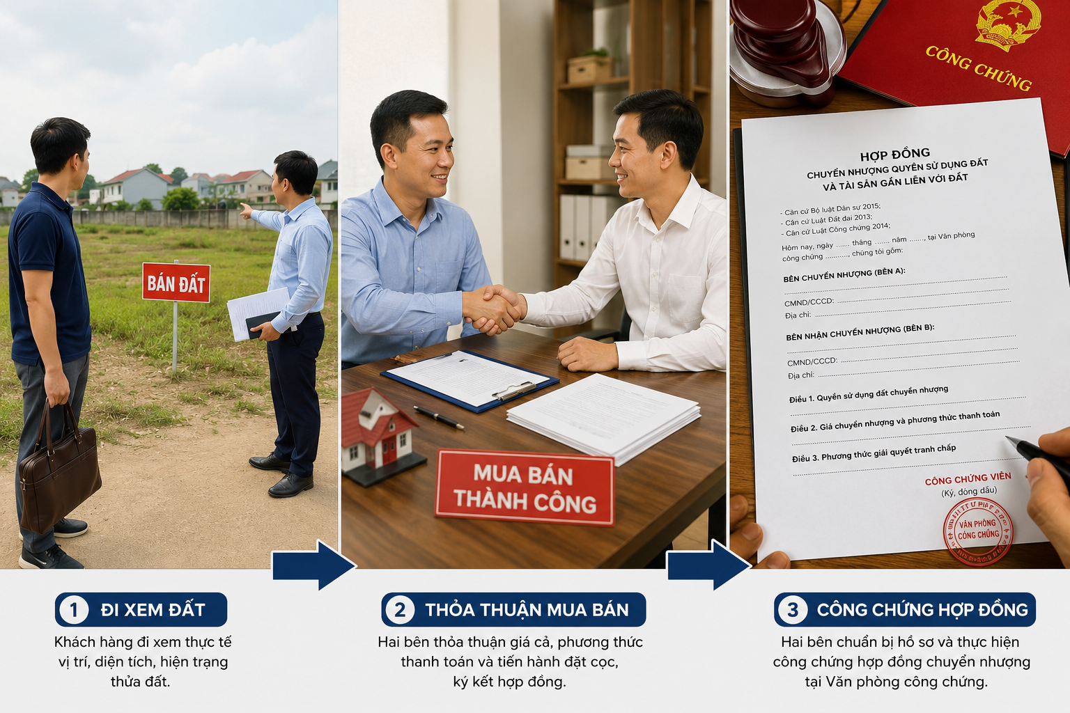 THỦ TỤC CÔNG CHỨNG HỢP ĐỒNG MUA BÁN NHÀ ĐẤT NĂM 2026: HỒ SƠ, QUY TRÌNH 