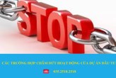CÁC TRƯỜNG HỢP CHẤM DỨT HOẠT ĐỘNG CỦA DỰ ÁN ĐẦU TƯ